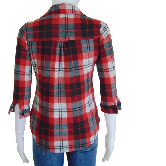 Polly and Esther Plaid Shirt Size S - Picture 2 of 2